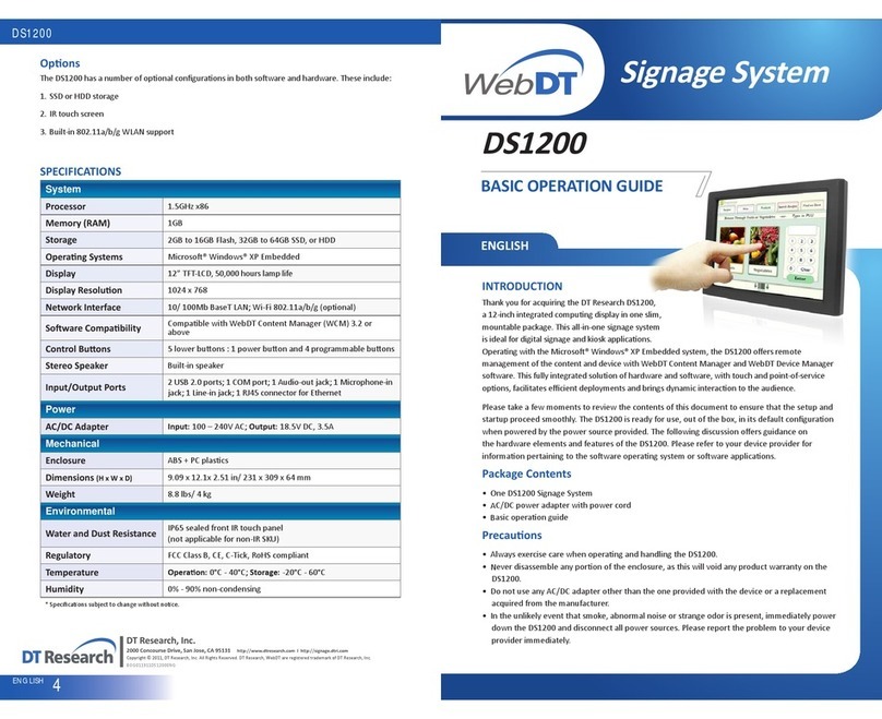 WebDT DS1200 Basic operation guide