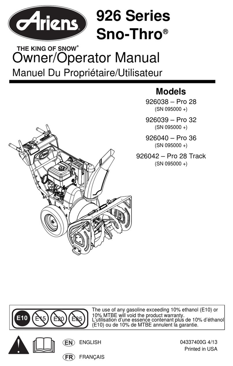Ariens Sno-Thro Pro 28 926038 Owner's/operator's manual