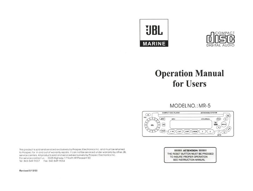 JBL MR-5 User manual
