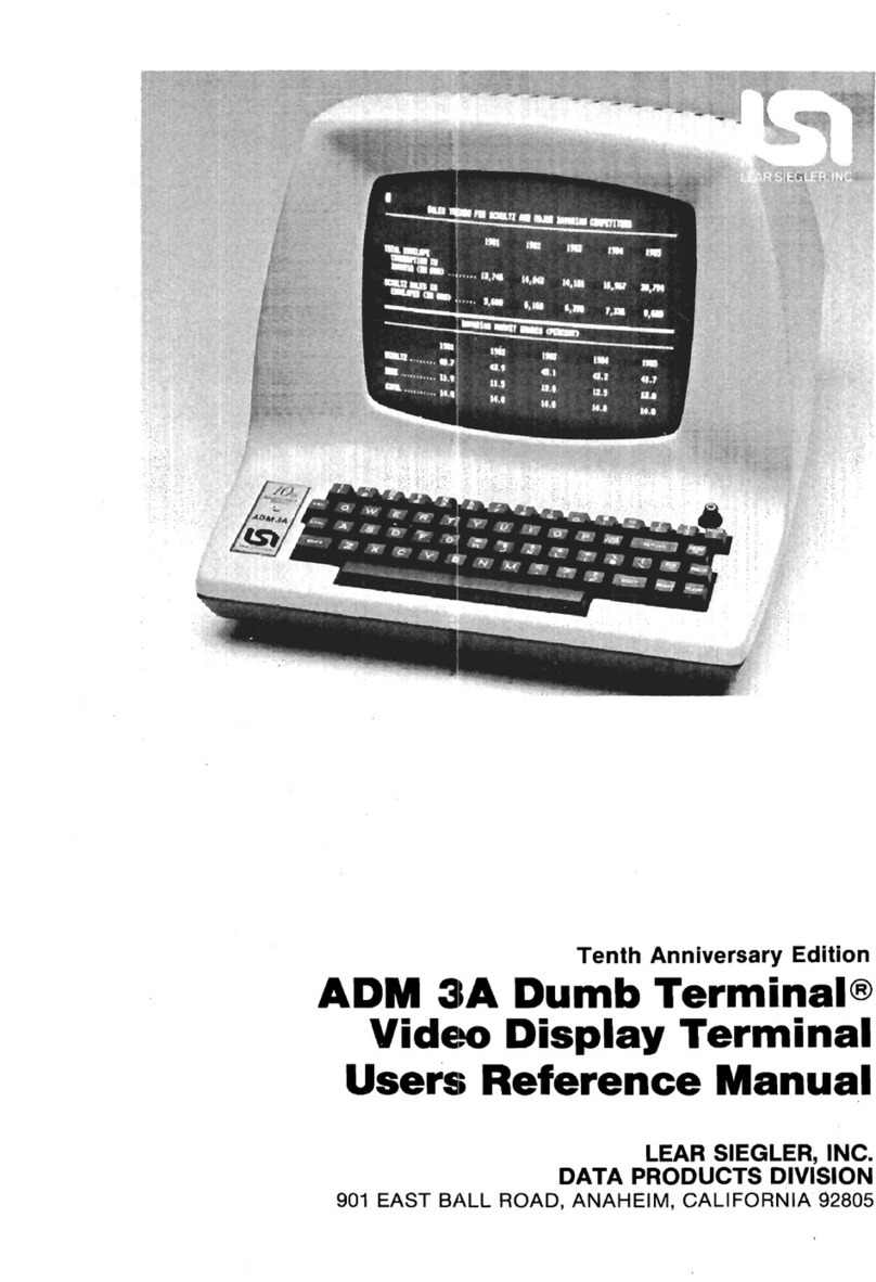 Lear Siegler ADM 3A User's reference manual