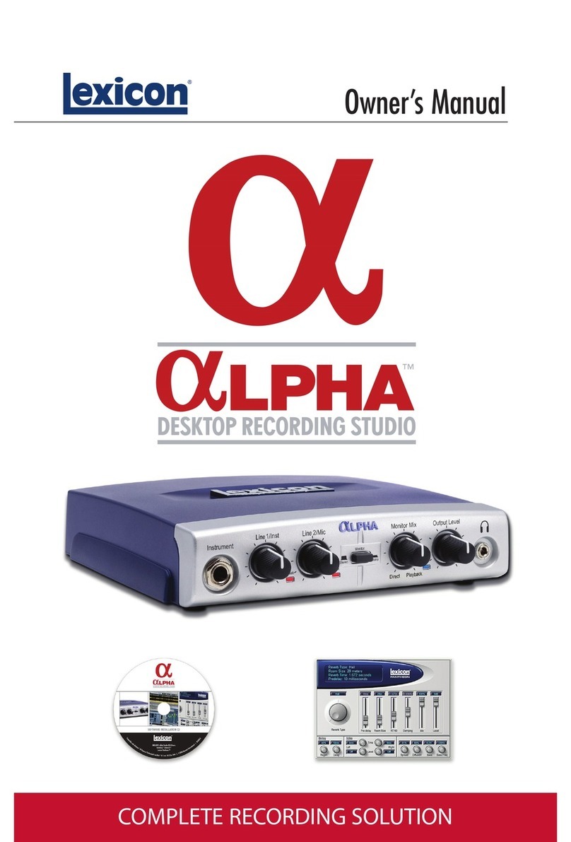 Lexicon Alpha User manual