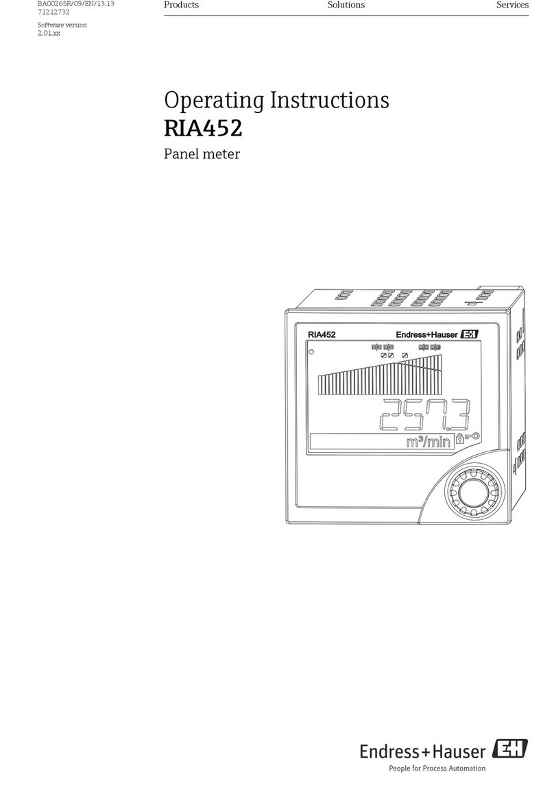 Endress+Hauser RIA452 operating instructions