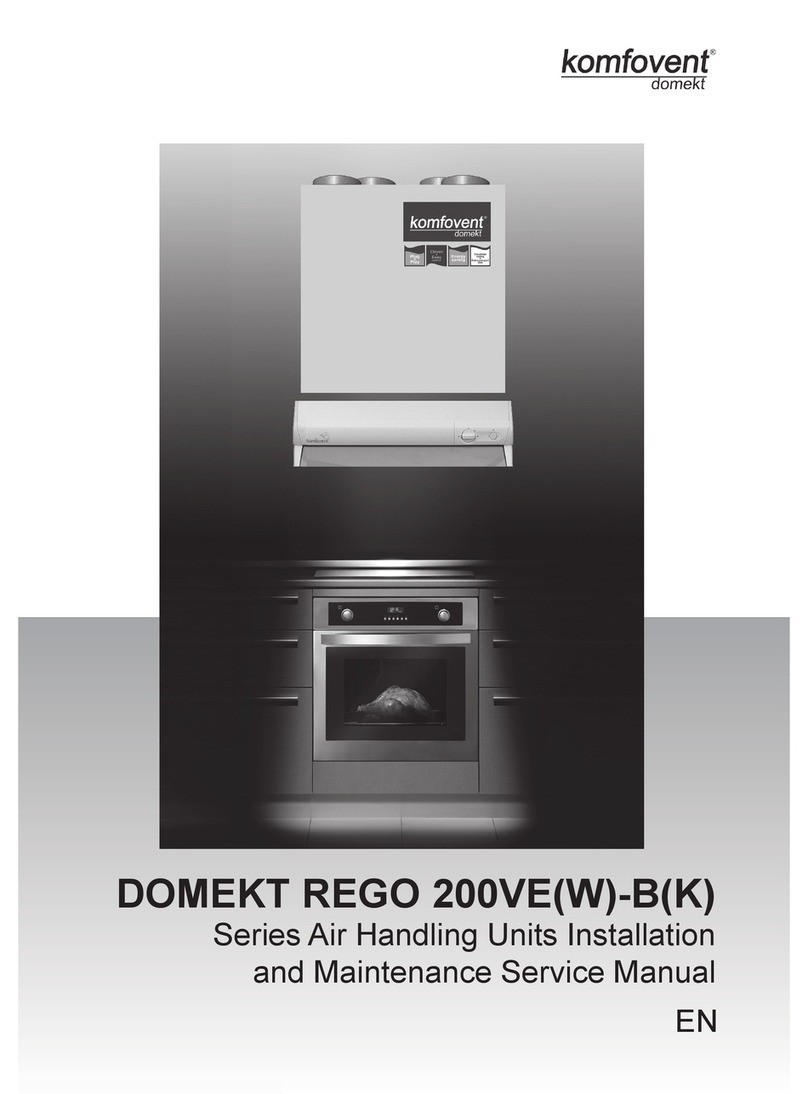 Komfovent DOMEKT ReGO 200VE-B Installation and maintenance manual