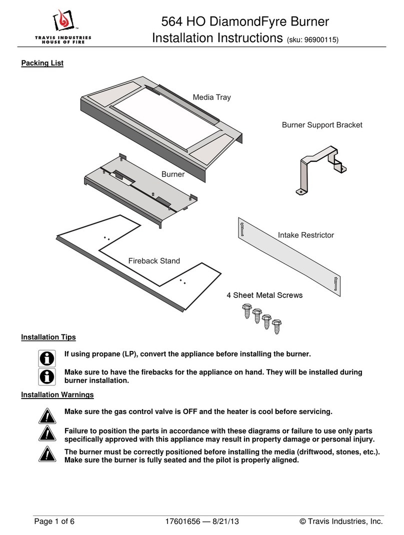 Travis Industries 564 HO DiamondFyre User manual Travis Industries 564 HO DiamondFyre User manual