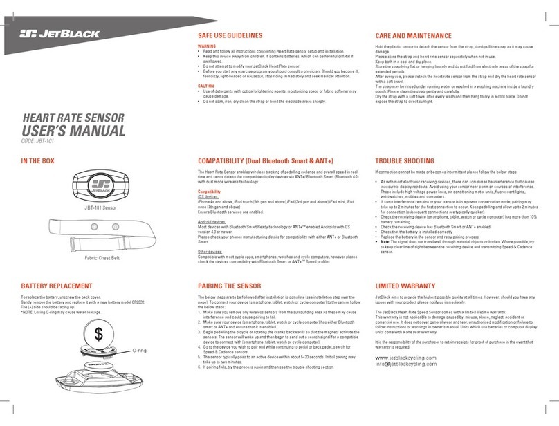JetBlack JBT-101 User manual