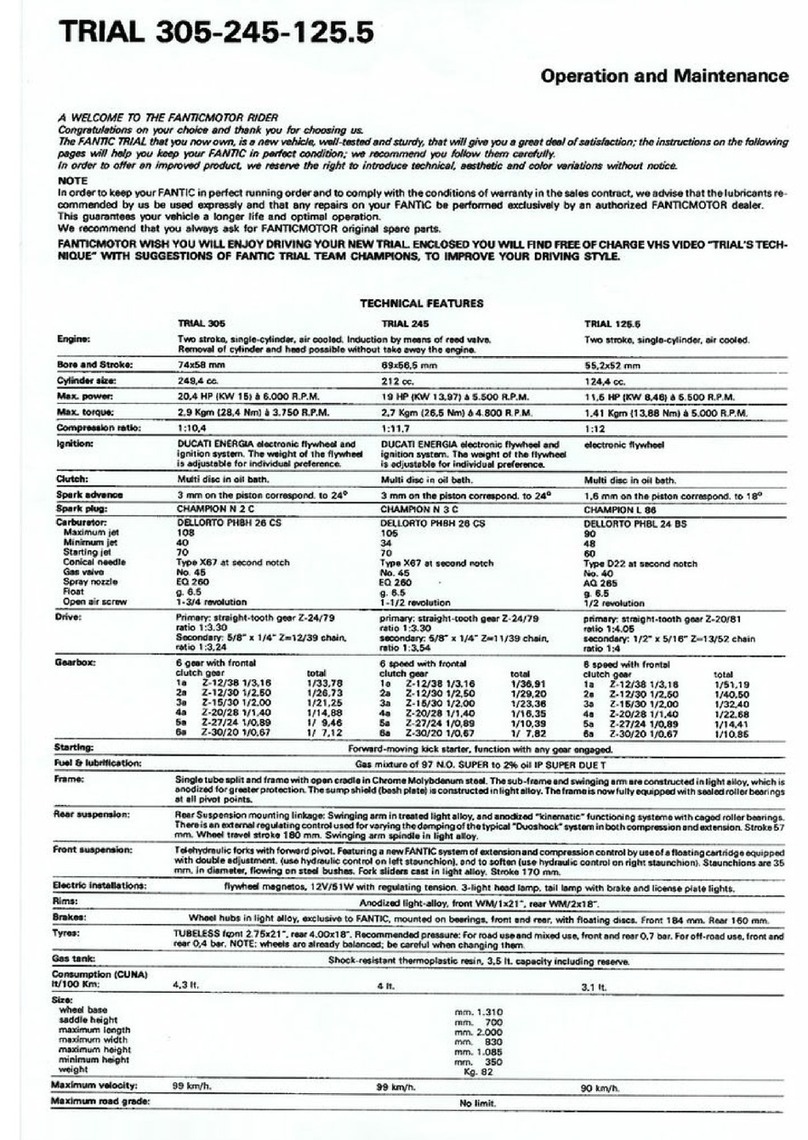Fantic Motor Trial 305 Installation guide