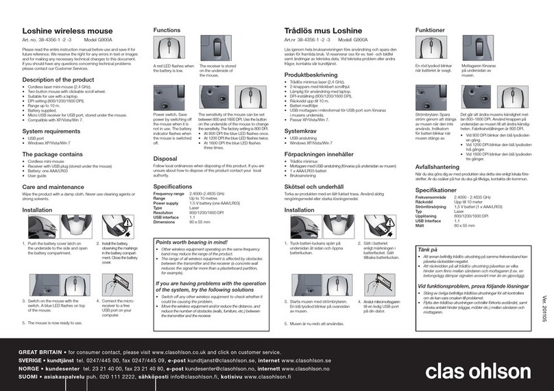 Clas Ohlson G900A User manual