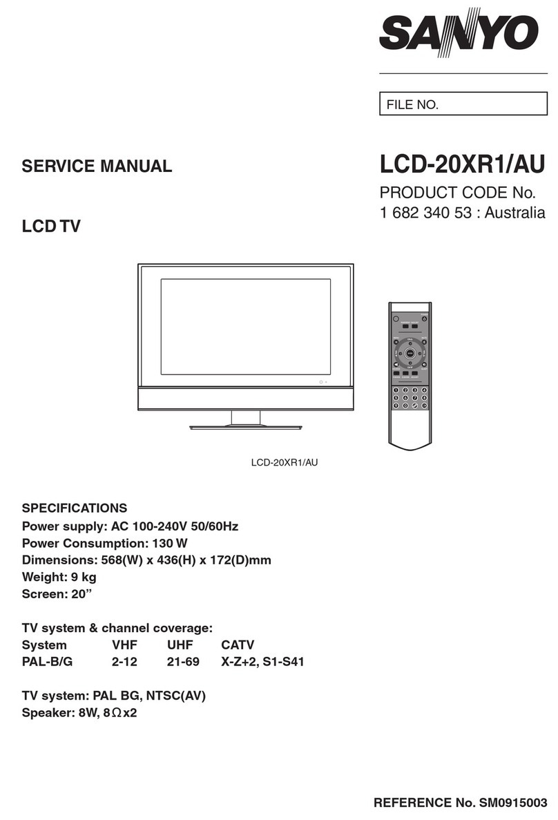 Sanyo LCD-20XR1/AU User manual Sanyo LCD-20XR1/AU User manual