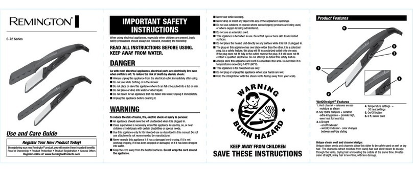 Remington S-72 Series User manual
