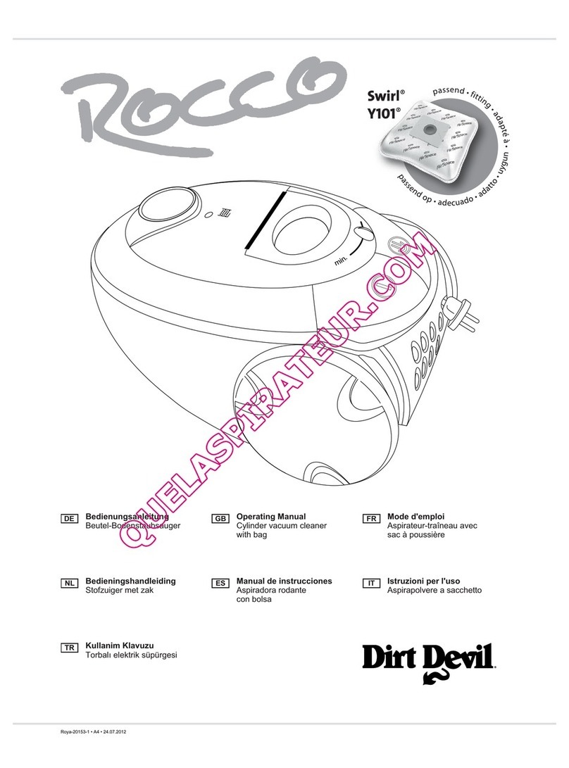 Dirt Devil Rocco Swirl Y101 User manual
