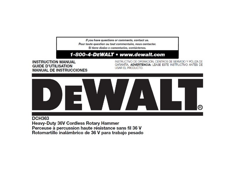 DeWalt DCH363 User manual
