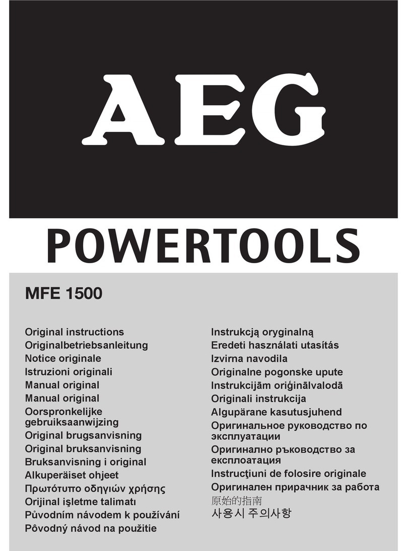AEG MFE 1500 User manual