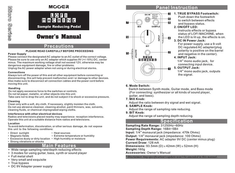Mooer Lofi Machine User manual