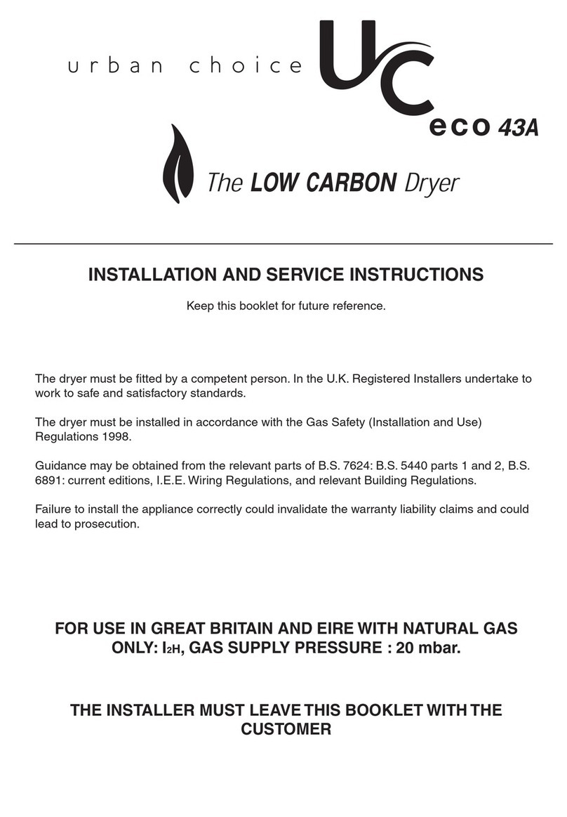 Urban choice ecp 43A Installation and service instructions