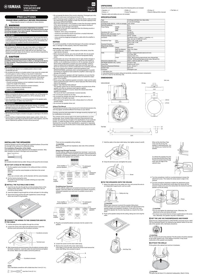 Yamaha VXC4 owner's manual