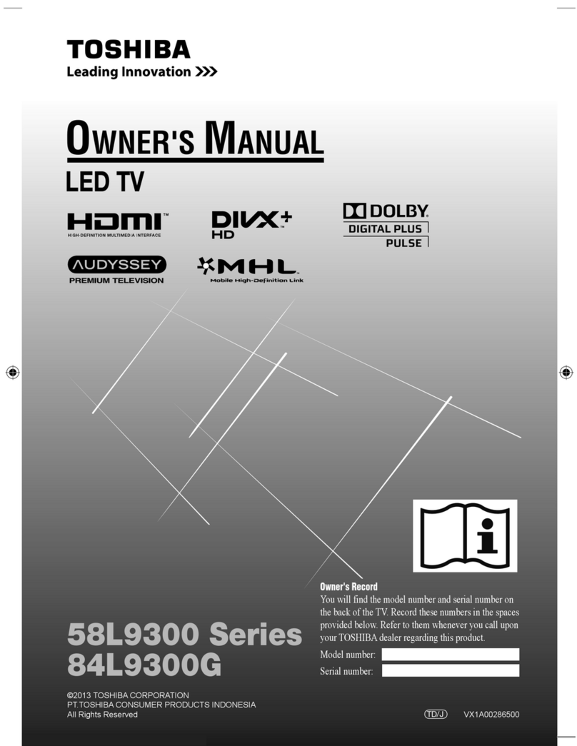 Toshiba 58L9300 Series User manual