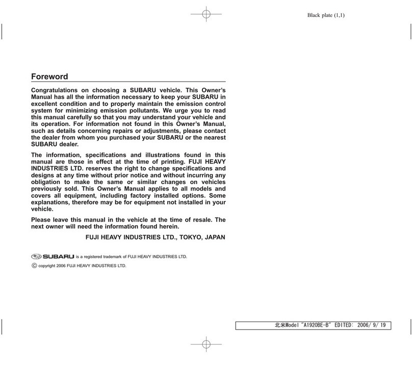 Subaru 2007 Impreza-WRX owner's manual
