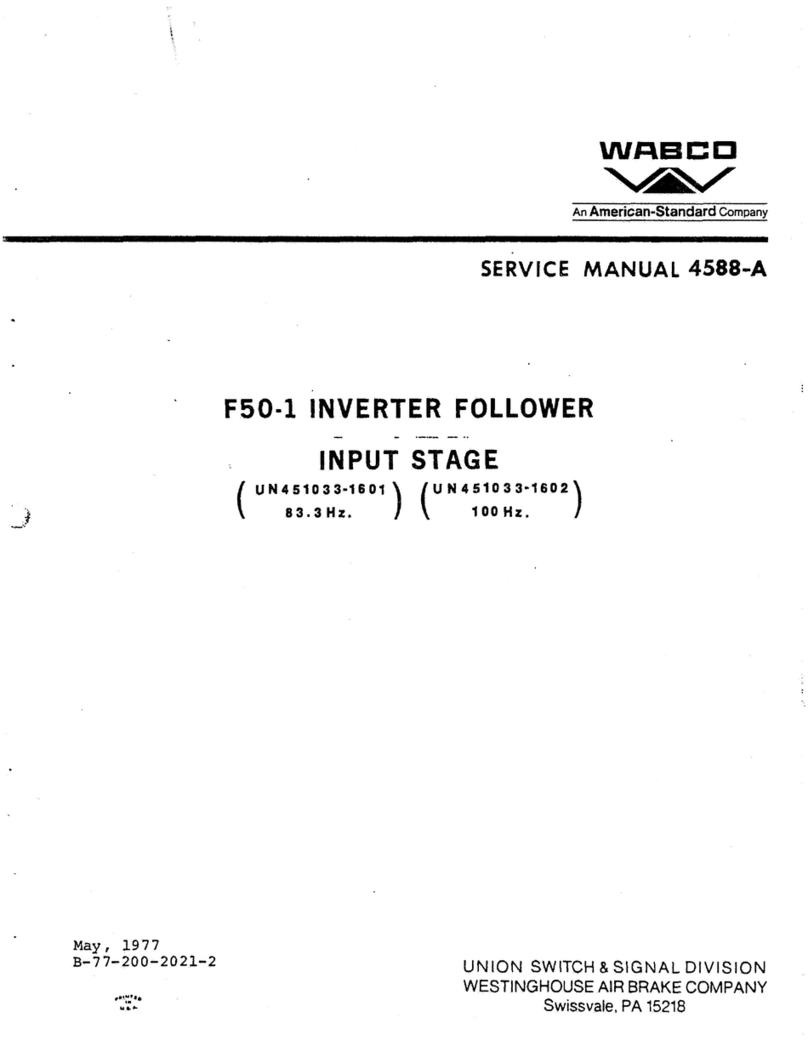 WABCO F50-1 User manual
