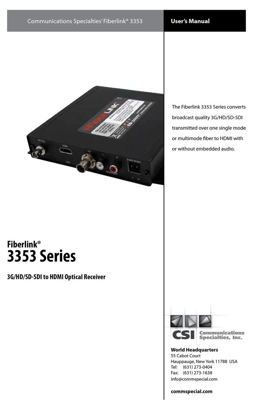 CSI FiberLink 3353 Series User manual