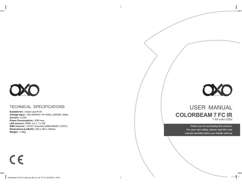 OXO COLORBEAM 7 FC IR user manual