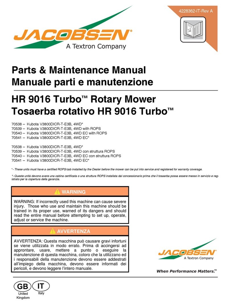 Jacobsen HR 9016 Turbo 70539 Parts & maintenance manual