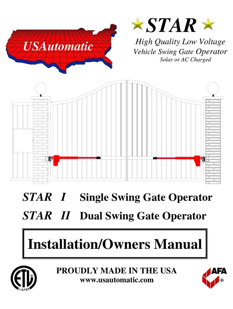 US Automatic STAR I Installation  & owners guide