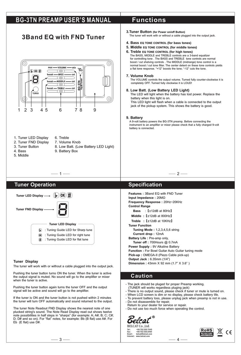 Belcat BG-3TN user manual