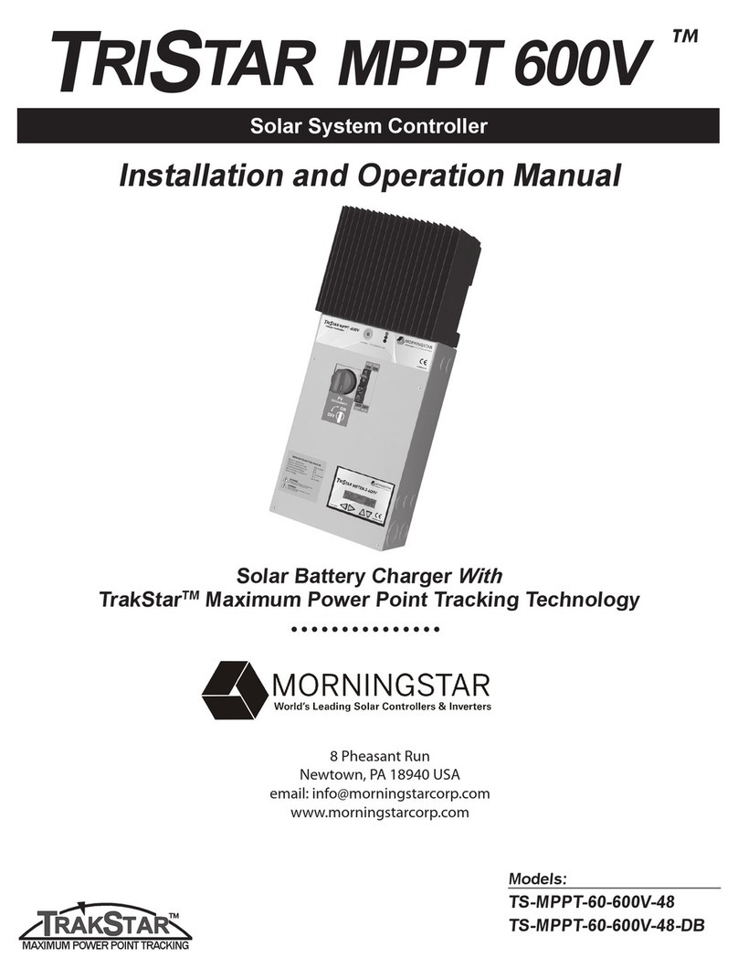 Morningstar TriStar MPPT 600V Installation and operation manual