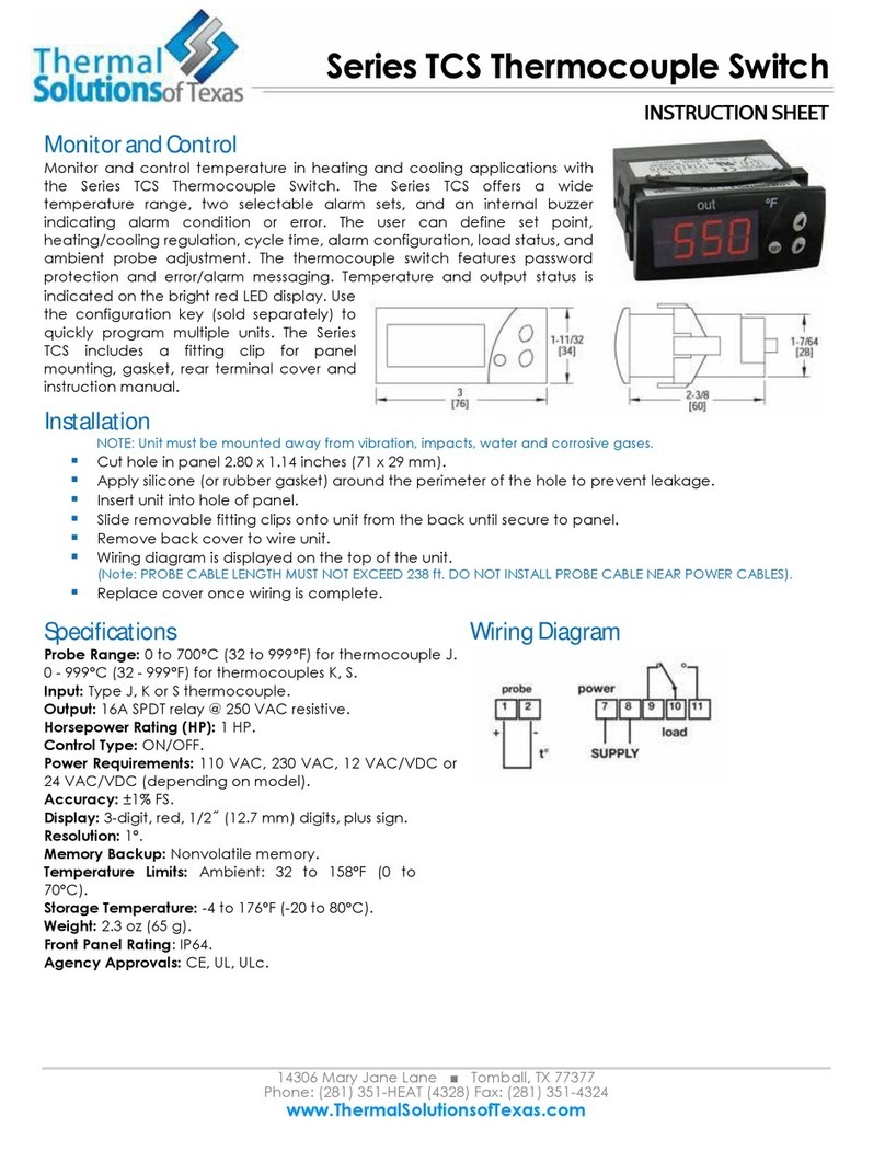 Termal TCS Series instruction sheet