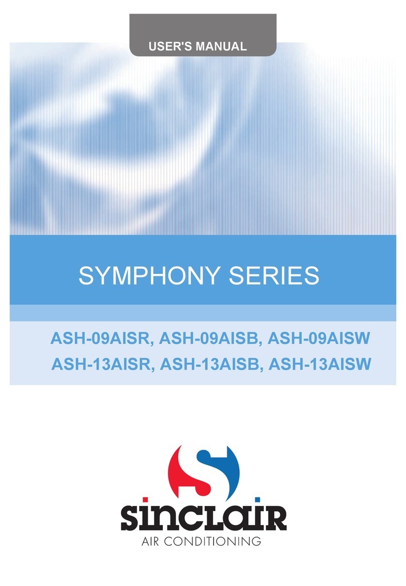Sinclair ASH-09AISR SYMPHONY SERIES User manual