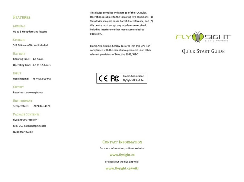 Bionic Avionics FlySight User manual