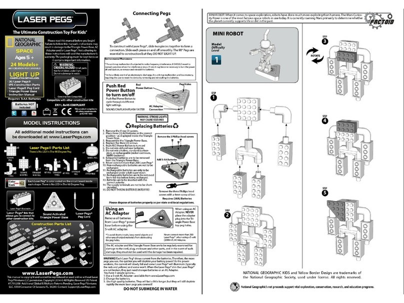 LaserPegs Mini Robot User manual