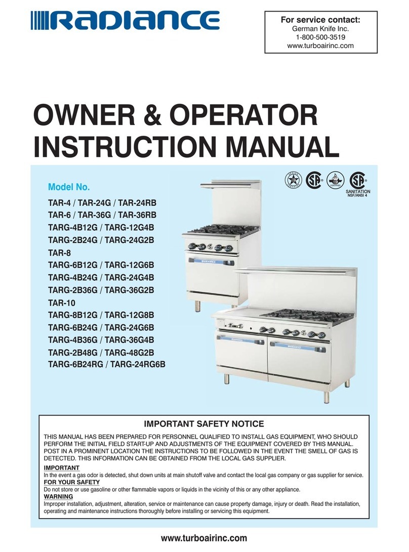 Turboair TAR-4 Owner & operator instruction manual Turboair TAR-4 Owner & operator instruction manual