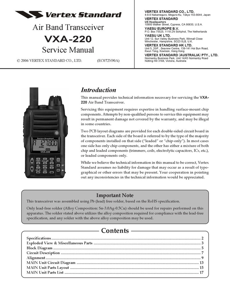 Vertex Standard VXA-200 User manual