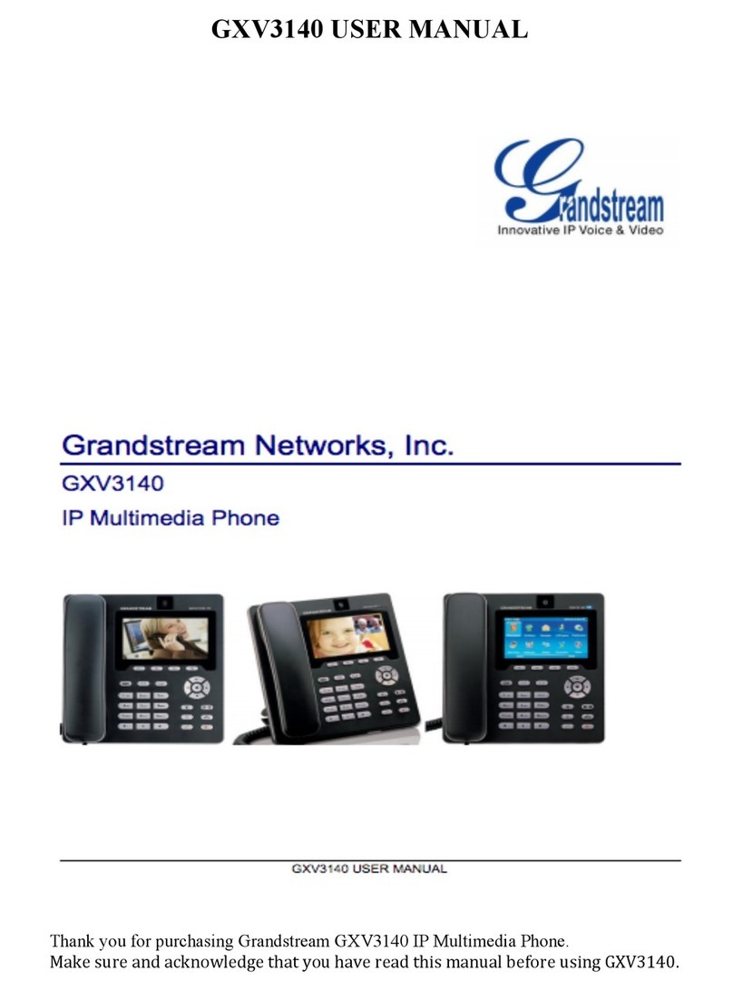 Grandstream Networks GXV-3140 User manual Grandstream Networks GXV-3140 User manual