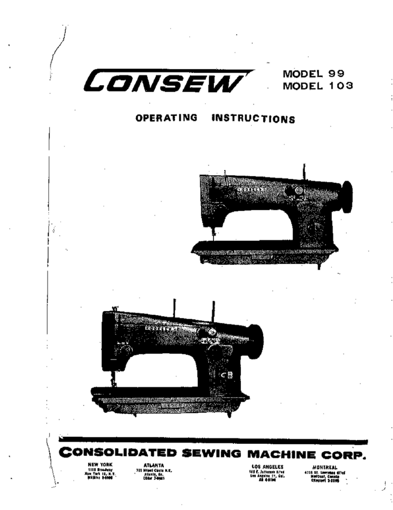 Consew 99 User manual Consew 99 User manual