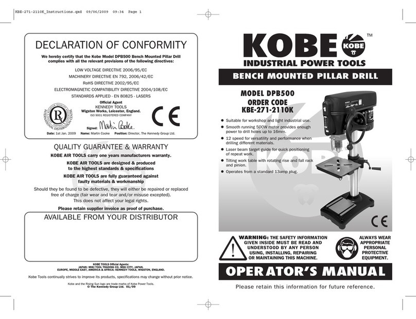 KOBE DPB500 User manual