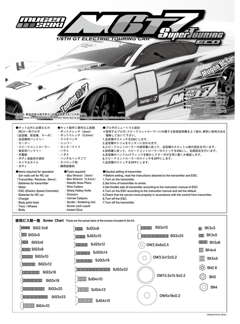 Mugen Seiki MGT7 owner's manual