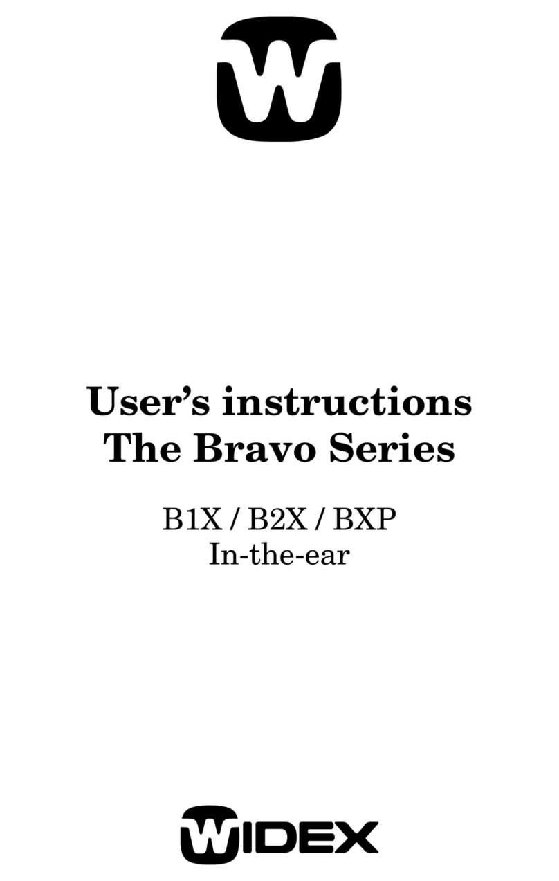 Widex B1X instruction manual
