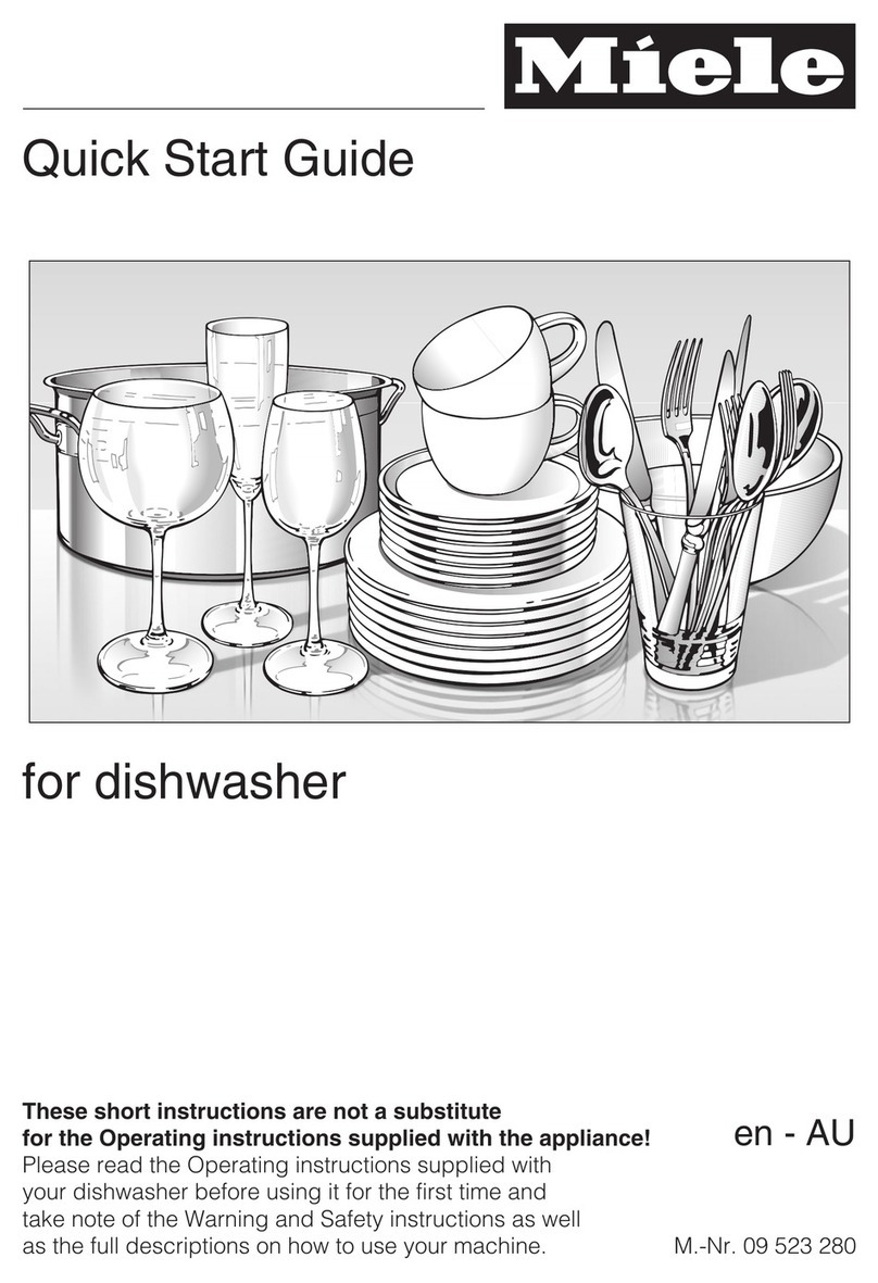 Miele TX2349 quick start guide
