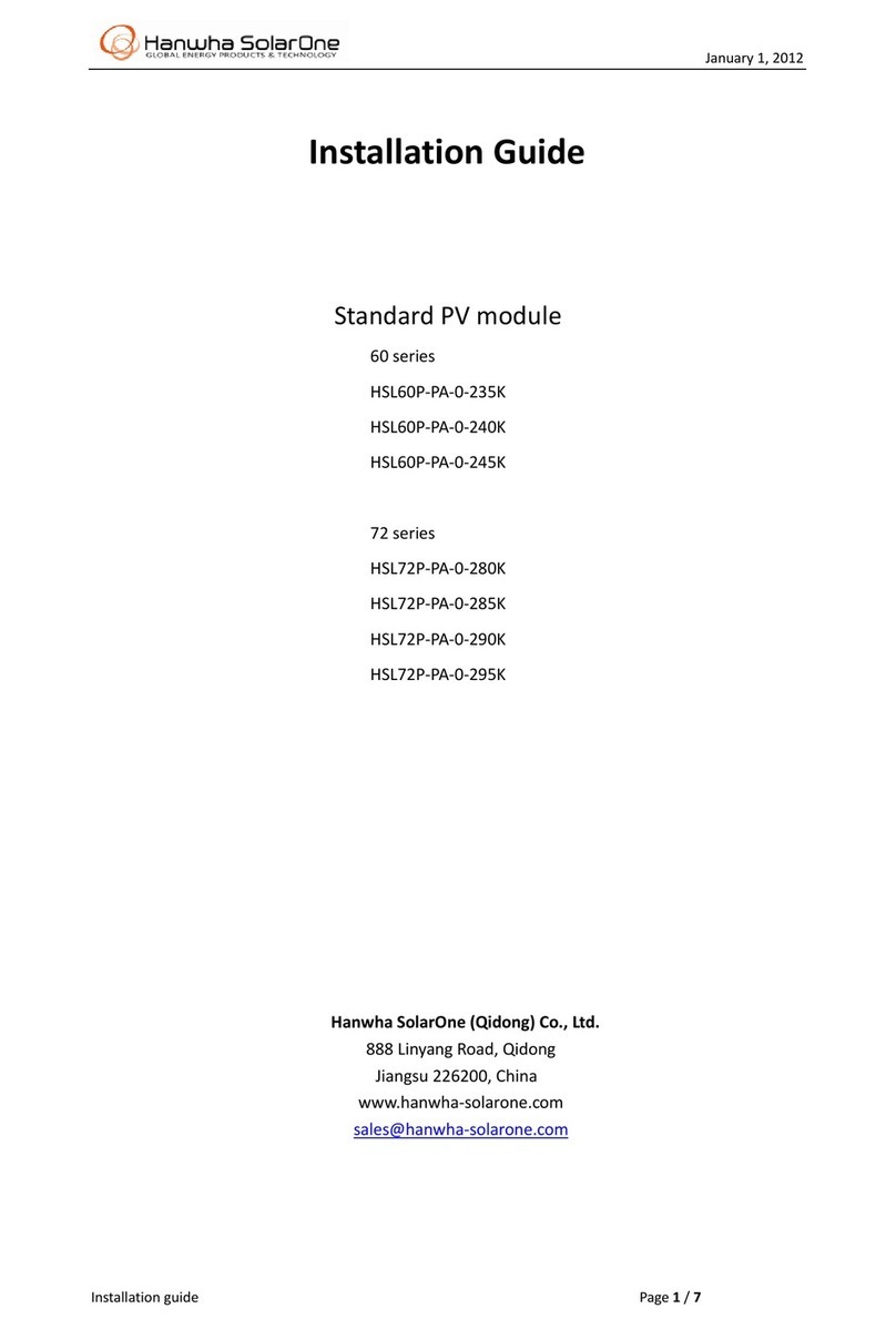 Hanwha SolarOne HSL60P-PA-0-235K installation guide
