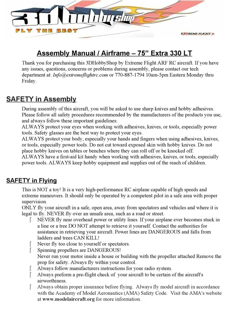 Extreme Flight Extra 330 LT Assembly manual