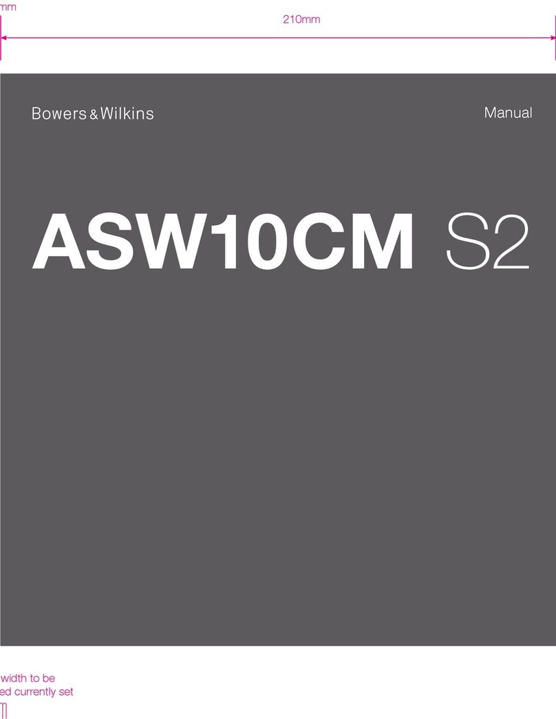 Bowers & Wilkins ASW10CM S2 User manual