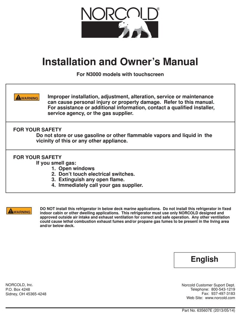 Norcold N3000 series Instruction Manual