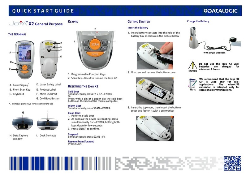 Datalogic JOYA X2 quick start guide