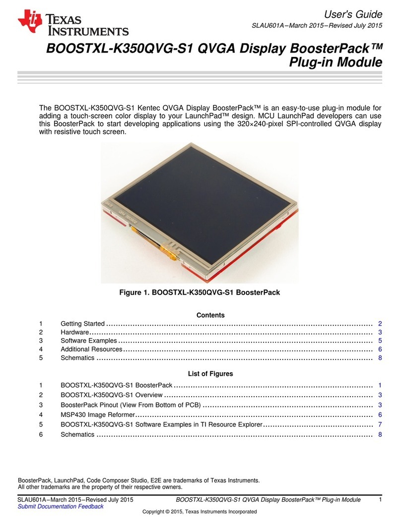 Texas Instruments BOOSTXL-K350QVG-S1 User manual