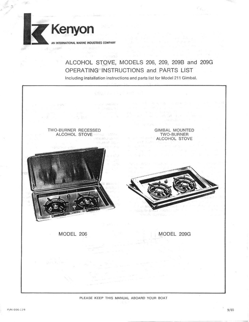 Kenyon 206 Operating instructions and parts list