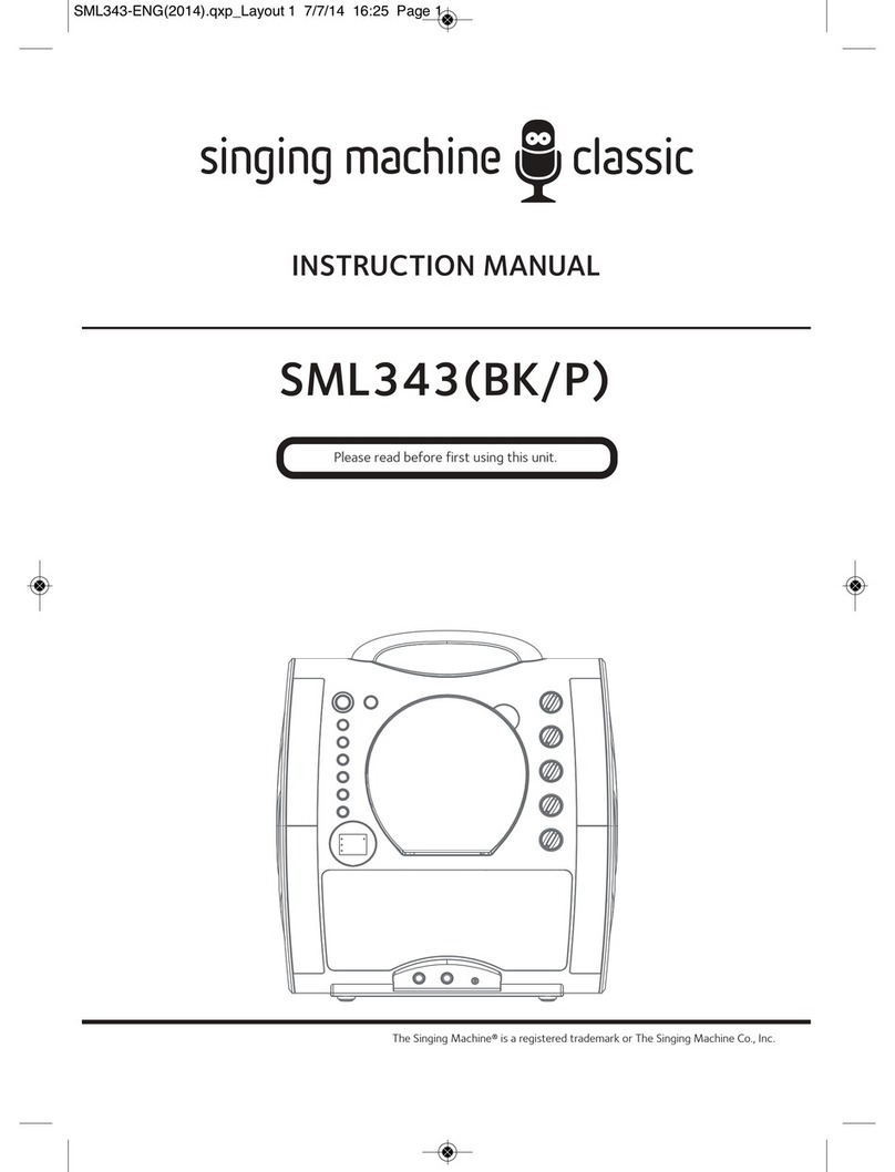 The Singing Machine SML343 BK/P User manual