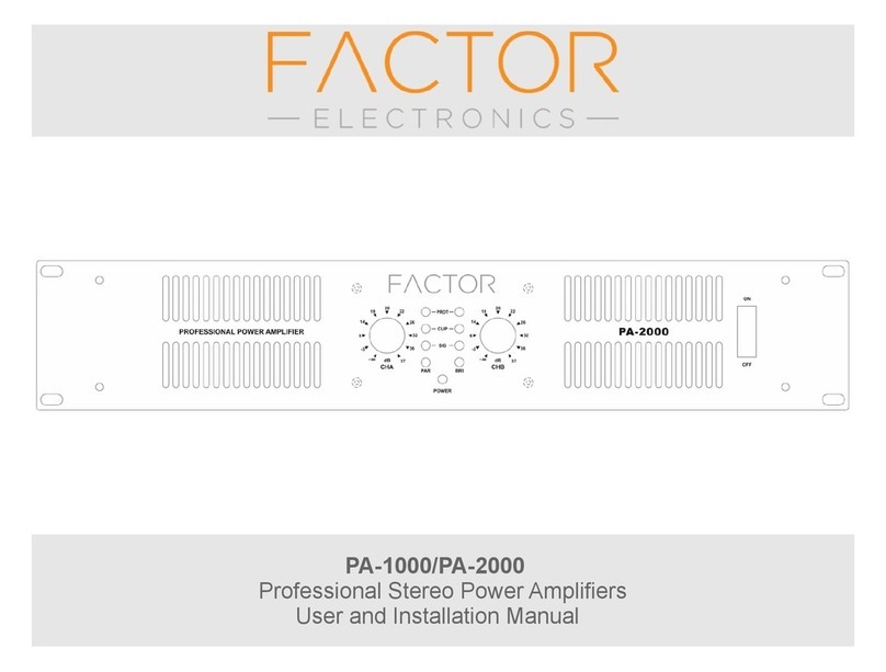 Factor Electronics PA-1000 Operating manual