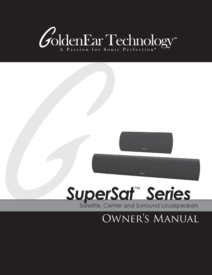 GoldenEar Technology SuperSat Series owner's guide